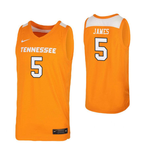 Tennessee Volunteers 5 Josiah Jordan James Tennessee Orange College Basketball Jersey retro stitched fan jersey