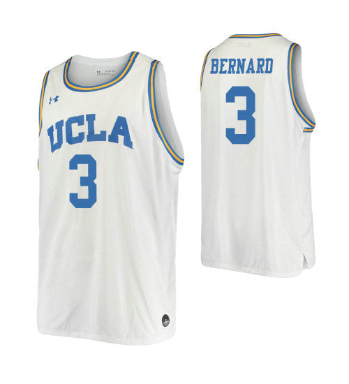 Jules Bernard College Basketball Jersey White UCLA Bruins retro stitched fan jersey RTJ10730 image 1
