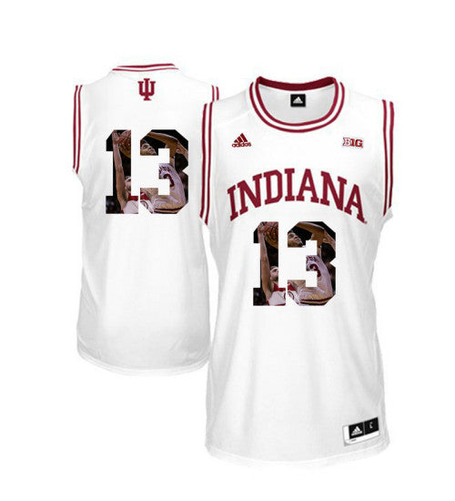 Indiana Hoosiers 13 Juwan Morgan College Basketball Jersey White 7593 retro stitched fan jersey RTJ5056 image 1