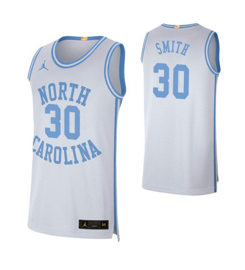 North Carolina Tar Heels 30 Kj Smith Retro Limited College Basketball Jersey White retro stitched fan jersey RTJ8861
