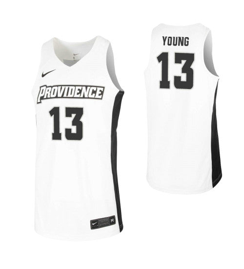 Providence Friars 13 Kalif Young White College Basketball Jersey retro stitched fan jersey RTJ2490 image 1