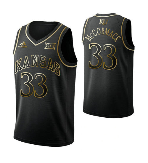 Kansas Jayhawks 33 David Mccormack Black College Basketball Jersey retro stitched fan jersey RTJ4715 image 1