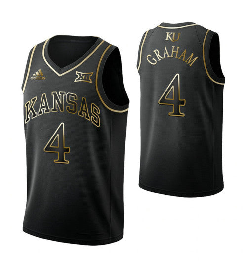 Isaiah Moss Kansas Jayhawks Black Golden Edition College Basketball Jersey retro stitched fan jersey RTJ10802 image 1