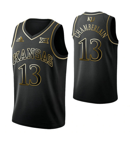 Kansas Jayhawks 13 Wilt Chamberlain Black College Basketball Jersey retro stitched fan jersey RTJ10654 image 1