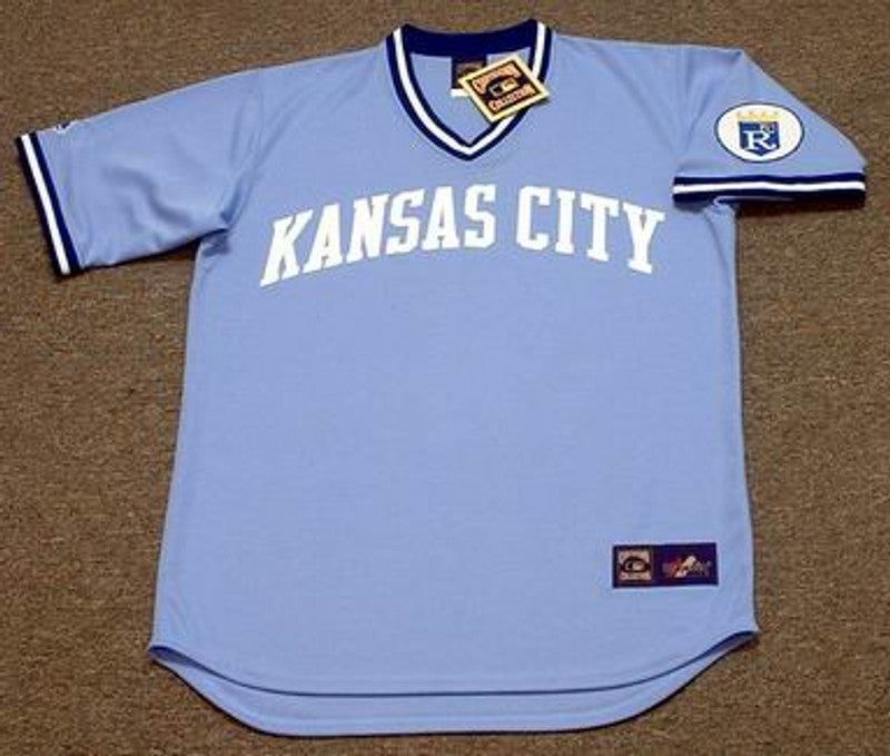JM KCR 1975 Cooperstown Throwback Baseball Stitched Jersey, Vintage Baseball Jersey, Retro Sewn Jersey