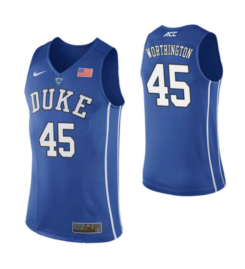Duke Blue Devils 45 Keenan Worthington Royal College Basketball Jersey 1160 retro stitched fan jersey RTJ11489 image 1