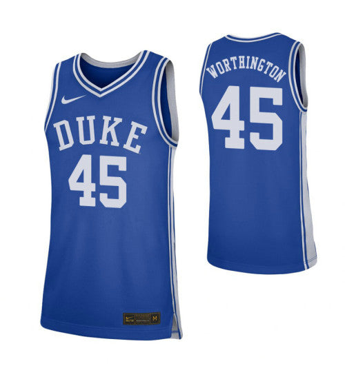 Duke Blue Devils 45 Keenan Worthington Royal College Basketball Jersey 7046 retro stitched fan jersey RTJ5603 image 1