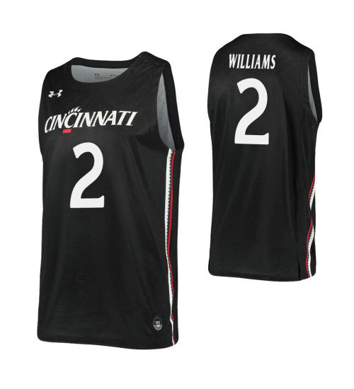 Cincinnati Bearcats 2 Keith Williams Black College Basketball Jersey retro stitched fan jersey RTJ6025 image 1