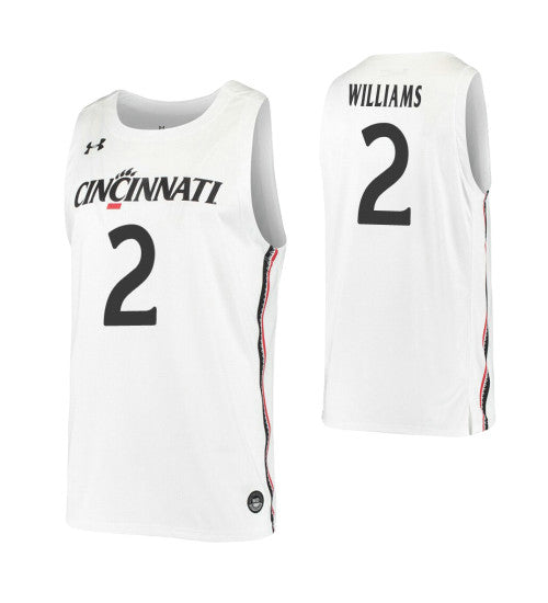 Keith Williams College Basketball Jersey White Cincinnati Bearcats retro stitched fan jersey RTJ4579 image 1