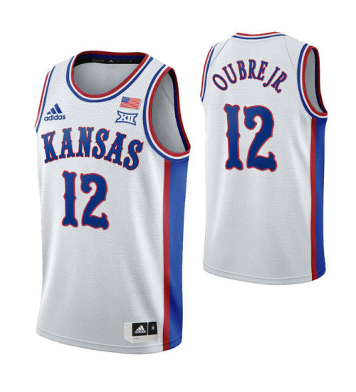Kansas Jayhawks 12 Kelly Oubre Jr 1990S Throwback College Basketball Jersey White retro stitched fan jersey RTJ4657
