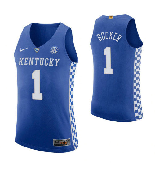 Devin Booker Kentucky Wildcats Royal College Basketball Jersey retro stitched fan jersey RTJ11654 image 1