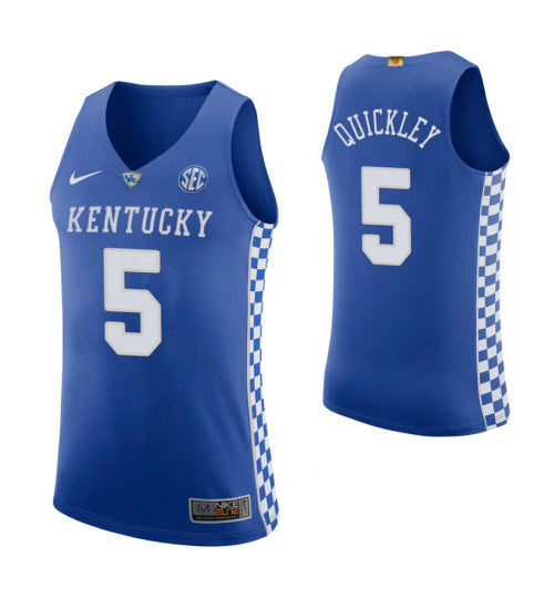 Immanuel Quickley Kentucky Wildcats Royal College Basketball Jersey retro stitched fan jersey RTJ5087 image 1