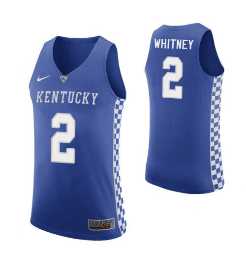 Kentucky Wildcats Kahlil Whitney College Basketball Jersey Royal retro stitched fan jersey RTJ10310 image 1