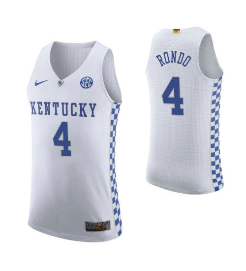 Rajon Rondo Kentucky Wildcats White College Basketball Jersey retro stitched fan jersey RTJ8243 image 1