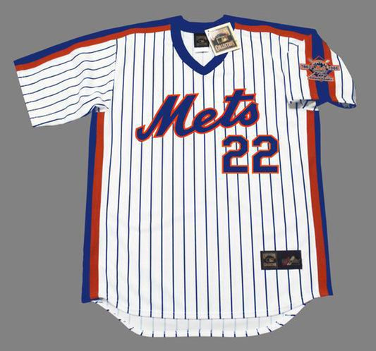 RK NYM 1986 Cooperstown Home Baseball Stitched Jersey, Vintage Baseball Jersey, Retro Sewn Jersey