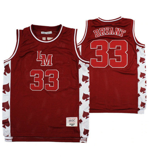 Lower Merion Kobe Bryant 33 Aces Alternate High School Basketball College Basketball Jersey Red retro stitched fan