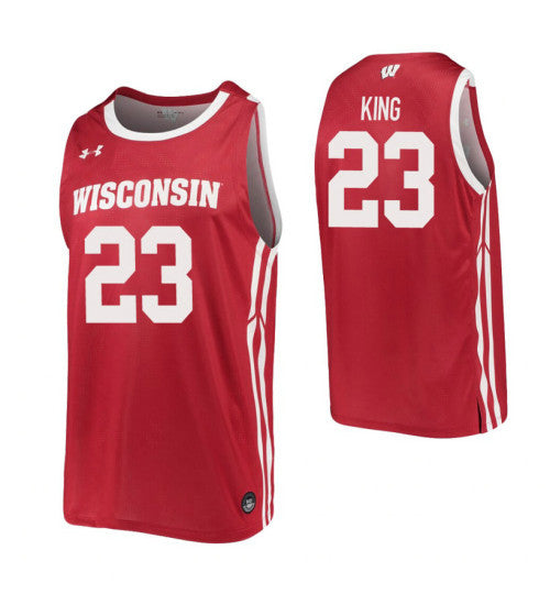 Kobe King College Basketball Jersey Red Wisconsin Badgers retro stitched fan jersey RTJ4451 image 1