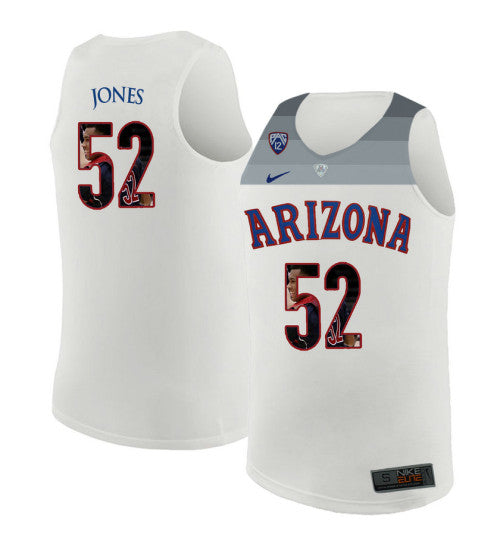 Arizona Wildcats 52 Kory Jones College Basketball Jersey White 340 retro stitched fan jersey RTJ12309 image 1