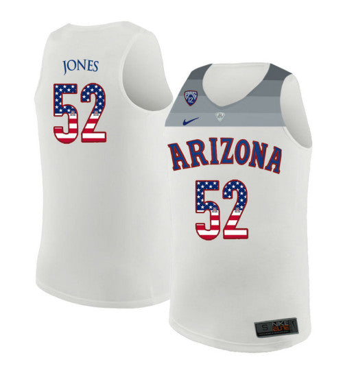 Arizona Wildcats 52 Kory Jones College Basketball Jersey White 342 retro stitched fan jersey RTJ12307 image 1