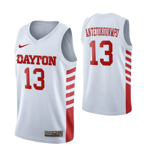 Dayton Flyers 13 Kostas Antetokounmpo White College Basketball Jersey retro stitched fan jersey RTJ5835 image 1