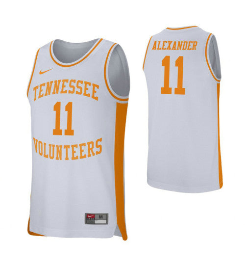 Tennessee Volunteers 11 Kyle Alexander White College Basketball Jersey retro stitched fan jersey RTJ2128 image 1