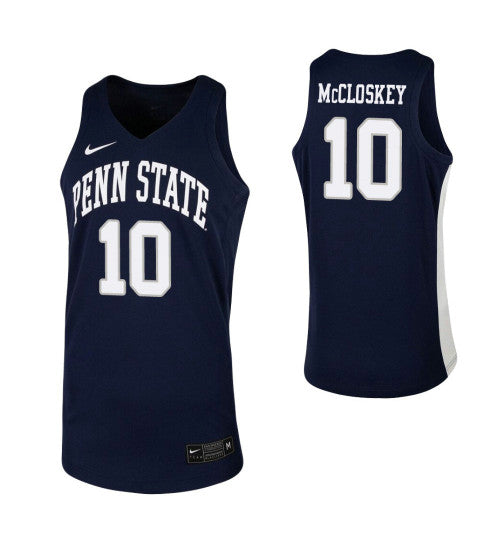 Penn State Nittany Lions 10 Kyle Mccloskey Navy College Basketball Jersey retro stitched fan jersey RTJ8322 image 1