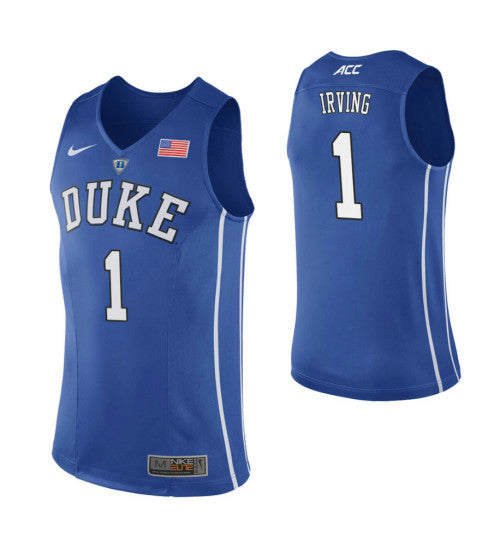Duke Blue Devils Kyrie Irving Royal College Basketball Jersey retro stitched fan jersey RTJ11423 image 1
