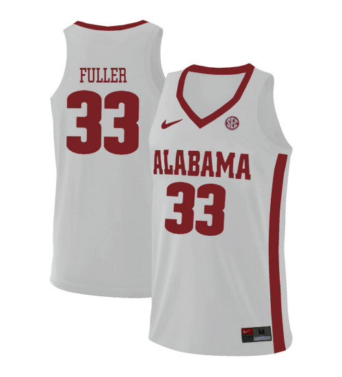 Alabama Crimson Tide 33 Landon Fuller College Basketball Jersey White 58 retro stitched fan jersey RTJ12591 image 1