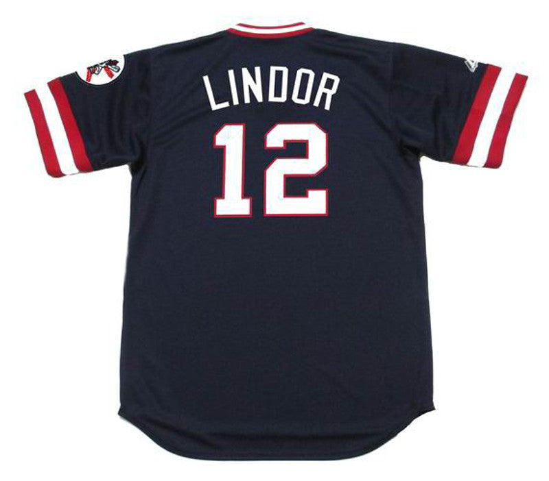 Francisco Lindor Cleveland Indians 1970s Baseball jersey retro stitched fan gear RTJ00963