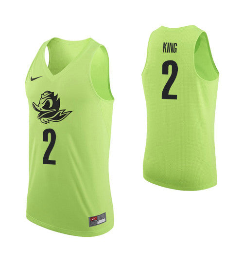Oregon Ducks 2 Louis King College Basketball Jersey Apple Green retro stitched fan jersey RTJ2624 image 1