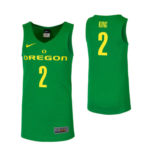 Oregon Ducks 2 Louis King Green College Basketball Jersey retro stitched fan jersey RTJ2623 image 1
