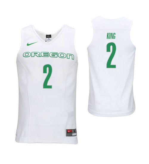 Oregon Ducks 2 Louis King White College Basketball Jersey retro stitched fan jersey RTJ8412 image 1
