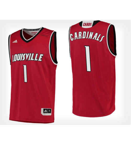 Louisville Cardinals 1 Red College Basketball Jersey retro stitched fan jersey RTJ4413 image 1