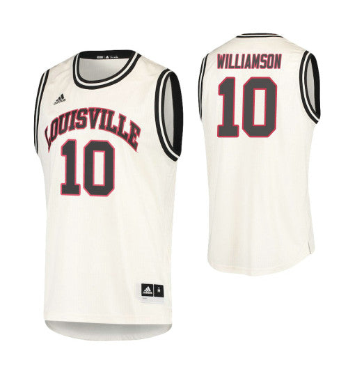 Louisville Cardinals 10 Samuell Williamson Cream College Basketball Jersey retro stitched fan jersey RTJ4411 image 1