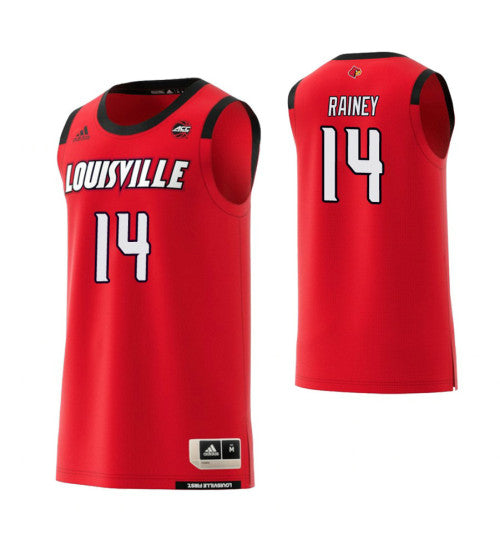 Louisville Cardinals 14 Will Rainey College Basketball Jersey Red retro stitched fan jersey RTJ10244 image 1