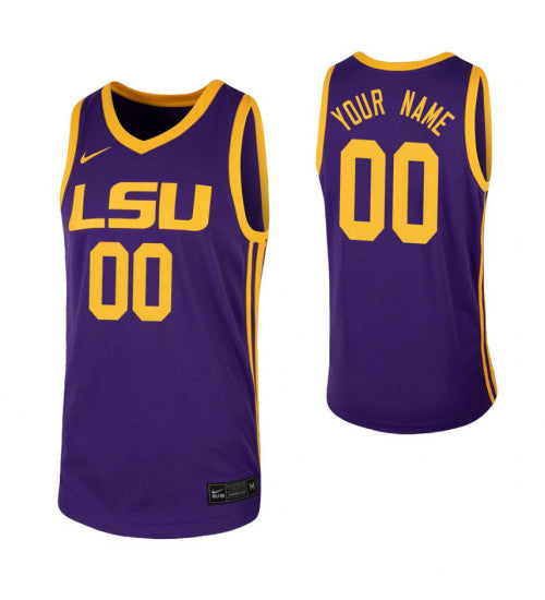 LSU Tigers Custom Jersey Purple retro stitched fan jersey RTJ10053 image 1