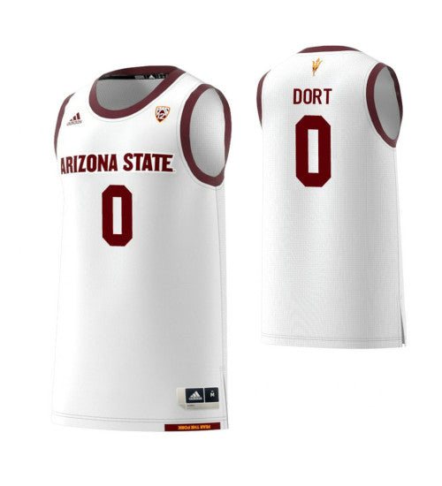 Arizona State Sun Devils 0 Luguentz Dort White College Basketball Jersey retro stitched fan jersey RTJ12546 image 1