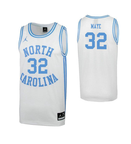North Carolina Tar Heels 32 Luke Maye White College Basketball Jersey 3716 retro stitched fan jersey RTJ8933 image 1