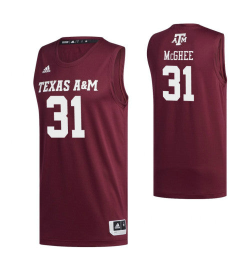 Texas Aampm Aggies 31 Luke Mcghee Maroon College Basketball Jersey retro stitched fan jersey RTJ2053 image 1