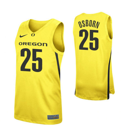 Luke Osborn College Basketball Jersey Yellow Oregon Ducks retro stitched fan jersey RTJ4196 image 1