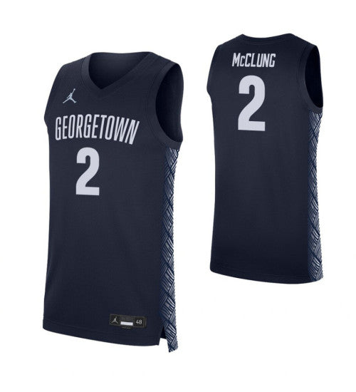 Mac Mcclung Georgetown Hoyas Navy College Basketball Jersey retro stitched fan jersey RTJ10043 image 1