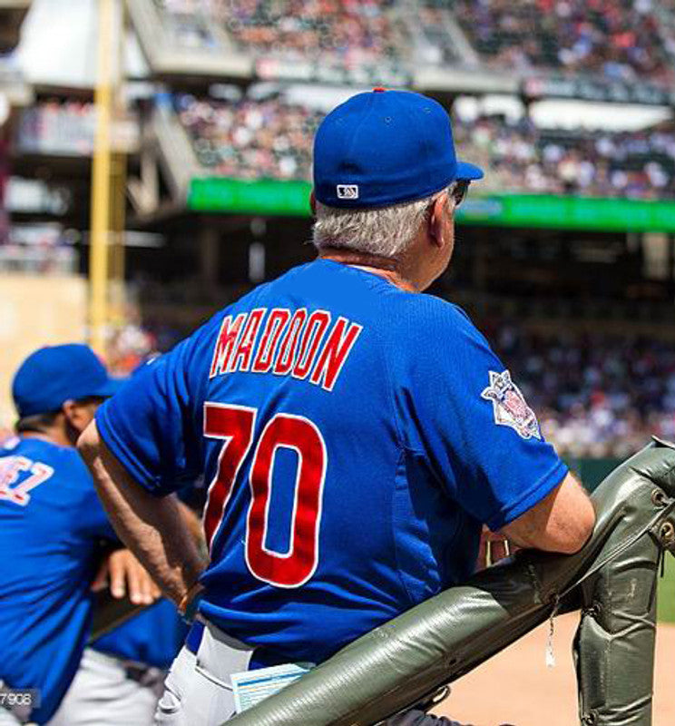 Joe Maddon Chicago Cubs 2016 Baseball jersey retro stitched fan gear RTJ00483