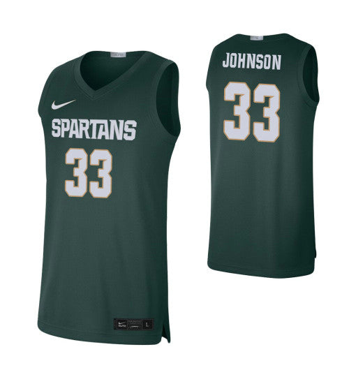 Michigan State Spartans 33 Magic Johnson Green College Basketball Jersey retro stitched fan jersey RTJ9677 image 1