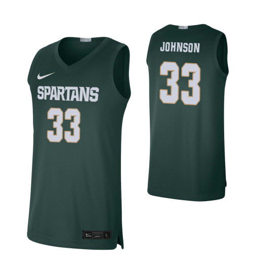 Michigan State Spartans 33 Magic Johnson Limited College Basketball Jersey Green retro stitched fan jersey RTJ9600