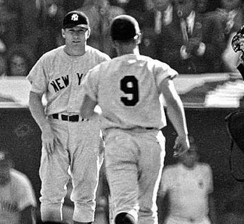 RM NYY 1961 Cooperstown Away Stitched Jersey, Vintage Baseball Jersey, Retro Sewn Jersey