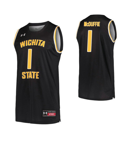 Wichita State Shockers 1 Markis Mcduffie Black College Basketball Jersey retro stitched fan jersey RTJ6863 image 1