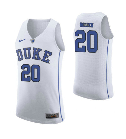 Duke Blue Devils 20 Marques Bolden College Basketball Jersey White retro stitched fan jersey RTJ11545 image 1