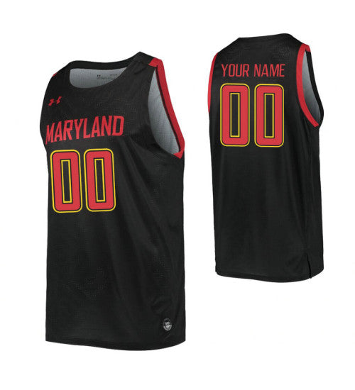 Maryland Terrapins Custom Jersey Black retro stitched fan jersey RTJ9931 image 1