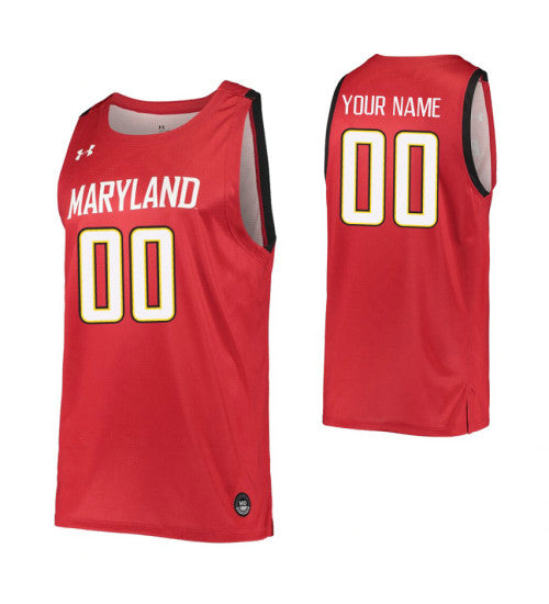 Maryland Terrapins Custom Jersey Red retro stitched fan jersey RTJ9930 image 1