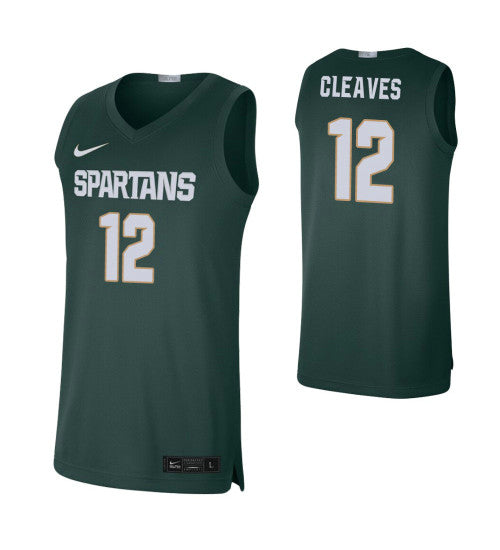 Michigan State Spartans 12 Mateen Cleaves Alumni Limited College Basketball Jersey Green retro stitched fan jersey